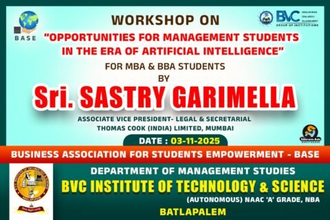 WORKSHOP BY G S S SASTRY