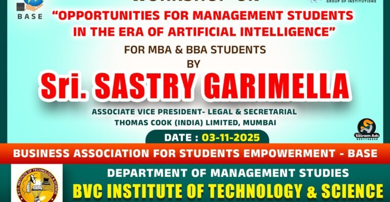 WORKSHOP BY G S S SASTRY