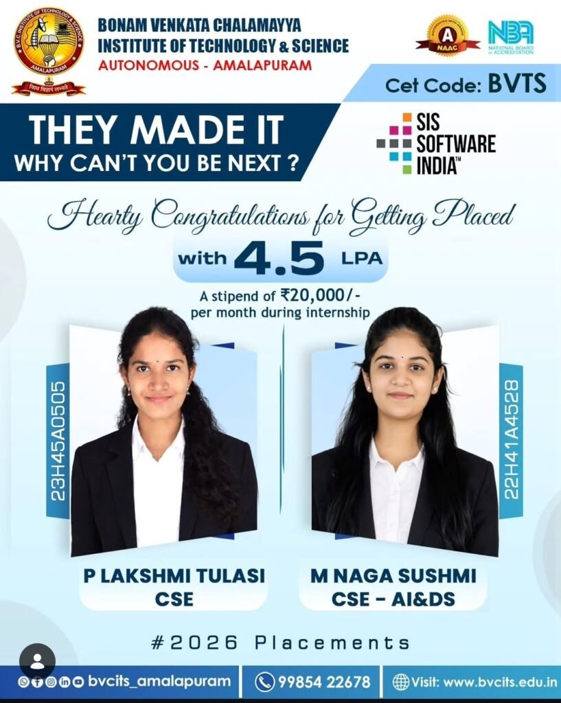 BVCITS| BVC Institute of Technology & Science